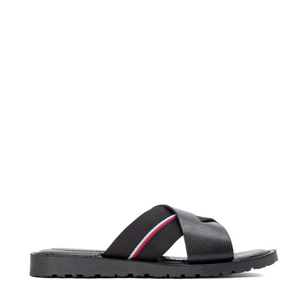 Tommy Hilfiger Sandales en cuir brides croises - 40 Noir- Ref 52 €