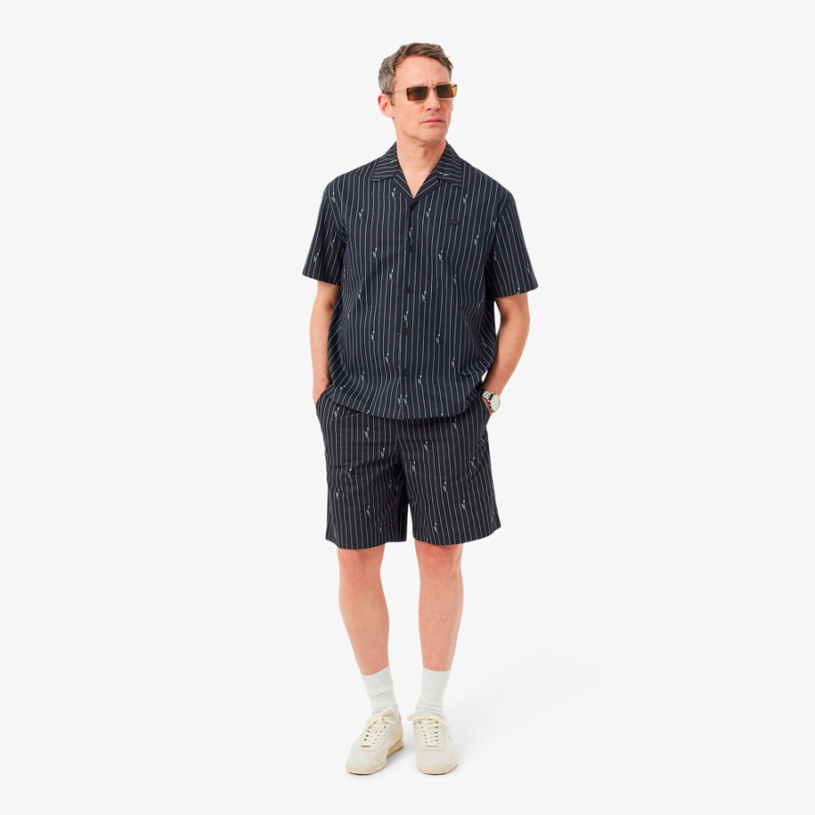 short-en-coton-raye-a-imprime-crocodile