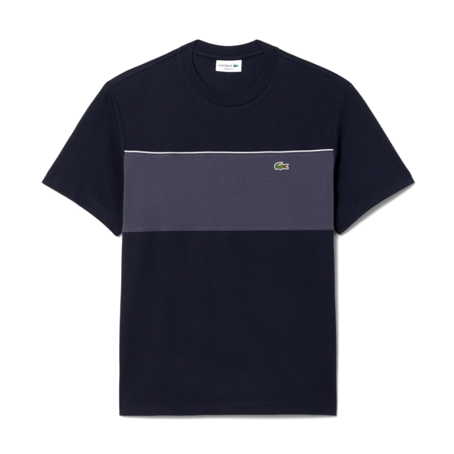 t-shirt-en-coton-a-blocs-de-couleur t-shirt-en-coton-a-blocs-de-couleur