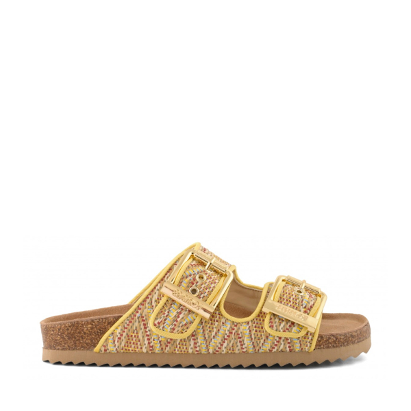 Colors Of California sandale en raphia SLOFI - 39 Jaune- Ref 52 €