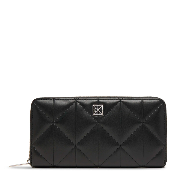 Calvin Klein PORTEFEUILLE LONG MATELASS FERMETURE CLAIR - U Noir- Ref 63 €