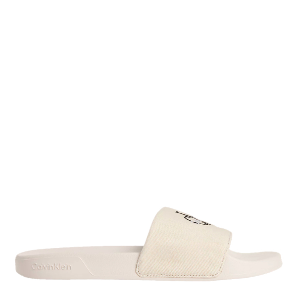 Calvin Klein Tongs en toile profiles avec logo - 42 Crme- Ref 25 €