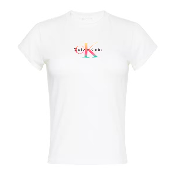 Calvin Klein T-shirts hauts et polos Blanc - T-shirt monogramm coupe ajuste - Fiert - XS - Ref 35 €