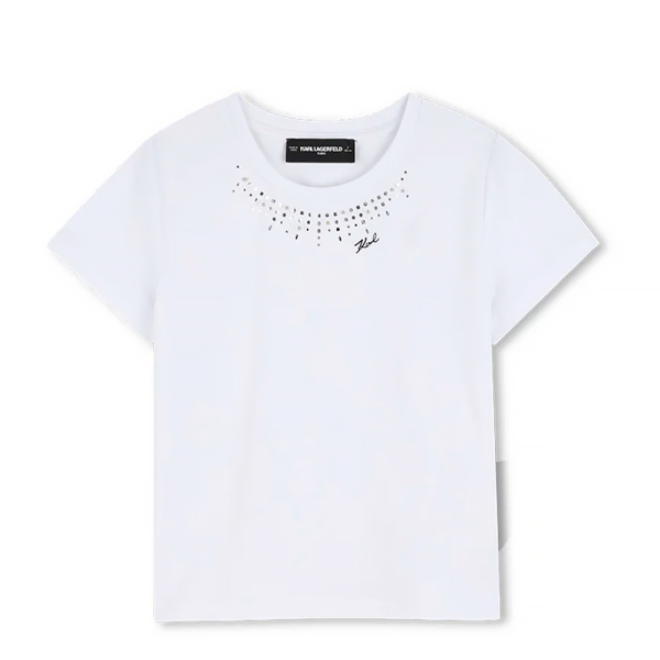 Karl Lagerfeld T-shirts et tops Blanc - T-SHIRT KL Z31163 - 12A - Ref 42 €