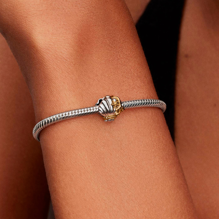 disney-ariel-two-tone-seashell-charm-764403c01 disney-ariel-two-tone-seashell-charm-764403c01