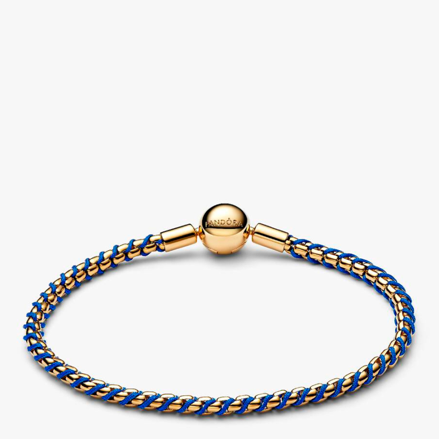 bracciale-con-catena-a-scatola-e-cordino-blu-563816c02 bracciale-con-catena-a-scatola-e-cordino-blu-563816c02