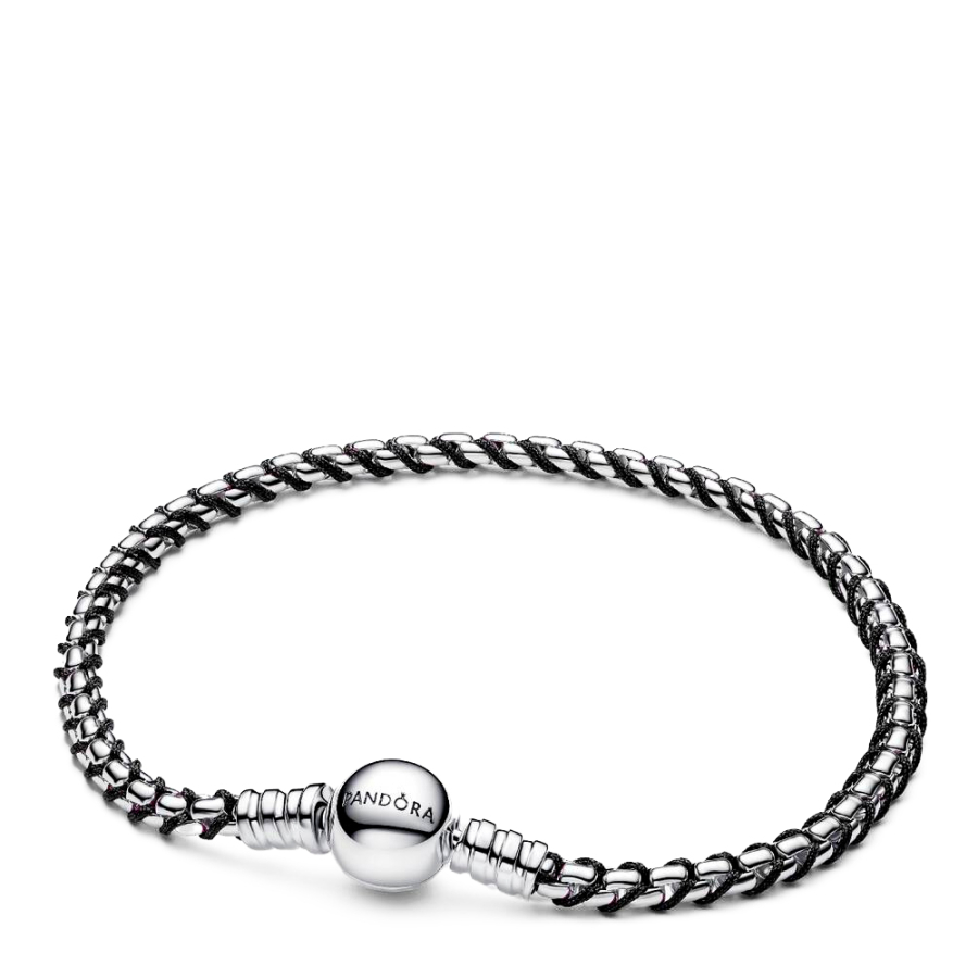 pulseira-corrente-caixa-cordao-preto-593816c02 pulseira-corrente-caixa-cordao-preto-593816c02