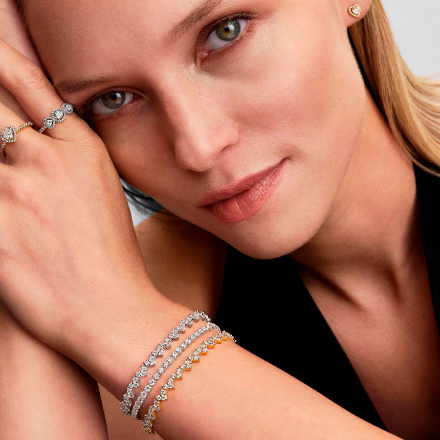 pulsera-corazon-triple-gemas-594390c01 pulsera-corazon-triple-gemas-594390c01