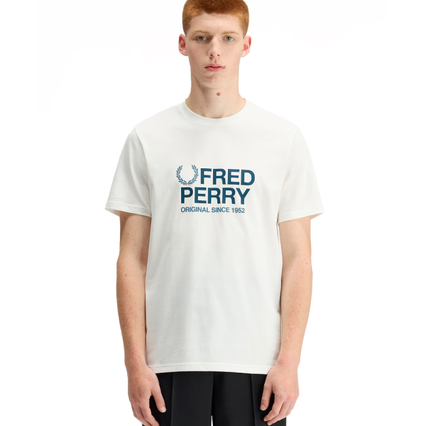 Fred Perry T-shirts Blanc - T-SHIRT GRAPHIQUE ORIGINAL - XL - Ref 53 €