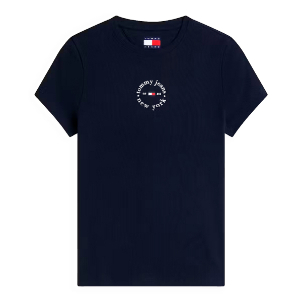 Tommy Hilfiger T-shirts hauts et polos Bleu marine - T-SHIRT SLIM ESSENTIAL LOGO2 - S - Ref 27 €