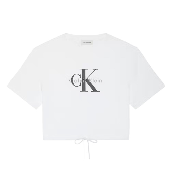 Calvin Klein T-shirts hauts et polos Blanc - T-SHIRT COURT MONOLOGUE - L - Ref 54 €
