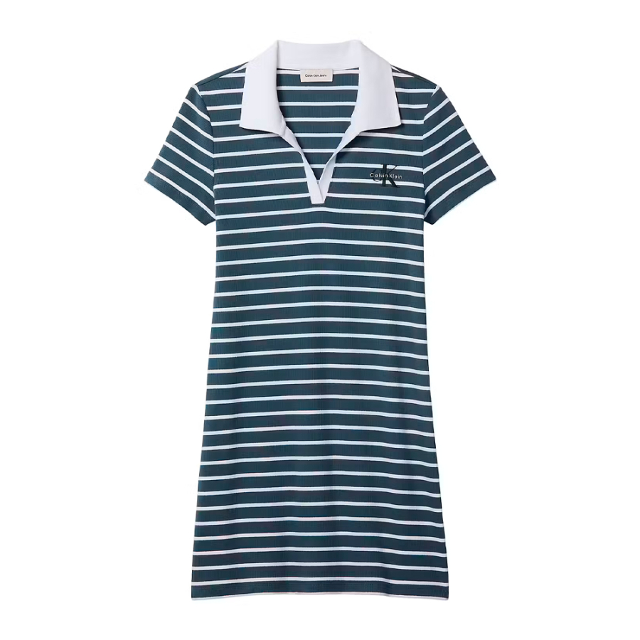 vestido-corto-de-canale-con-logo
