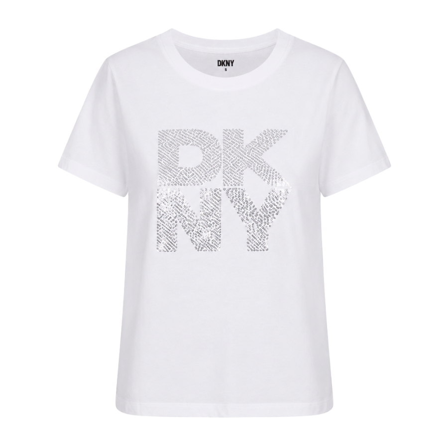 t-shirt-con-logo-di-paillettes-sovrapposte t-shirt-con-logo-di-paillettes-sovrapposte