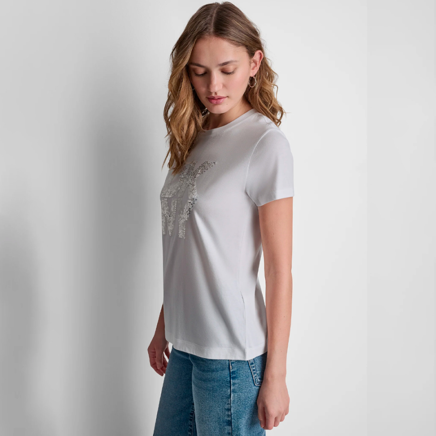 t-shirt-con-logo-di-paillettes-sovrapposte t-shirt-con-logo-di-paillettes-sovrapposte