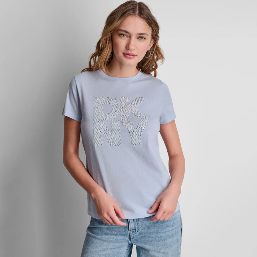 t-shirt-con-logo-di-paillettes-sovrapposte t-shirt-con-logo-di-paillettes-sovrapposte