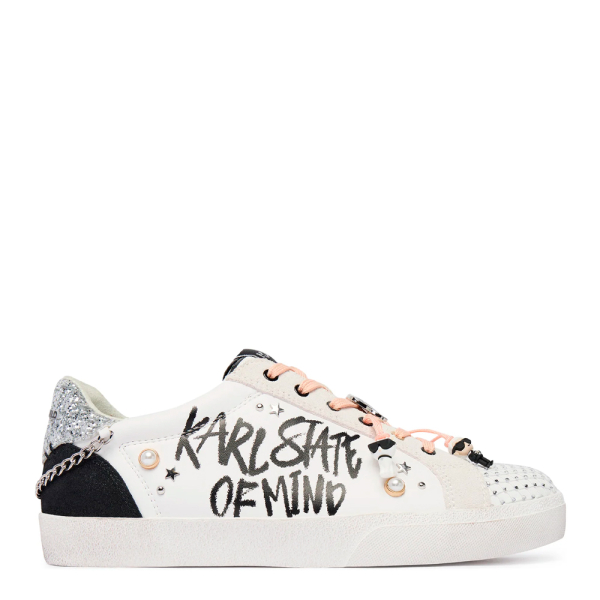 Karl Lagerfeld SKOOL KARL STATE OF MIND BASKET - 39 Blanc- Ref 198 €