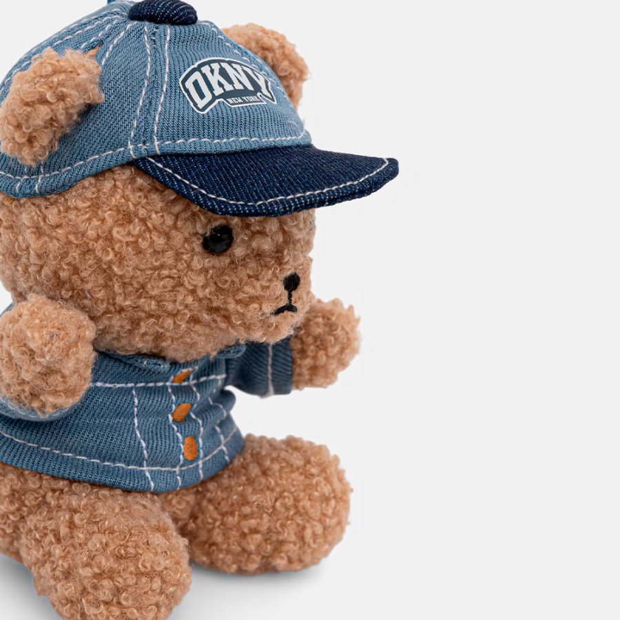 portachiavi-in-denim-con-orsetto-di-peluche-in-scatola portachiavi-in-denim-con-orsetto-di-peluche-in-scatola