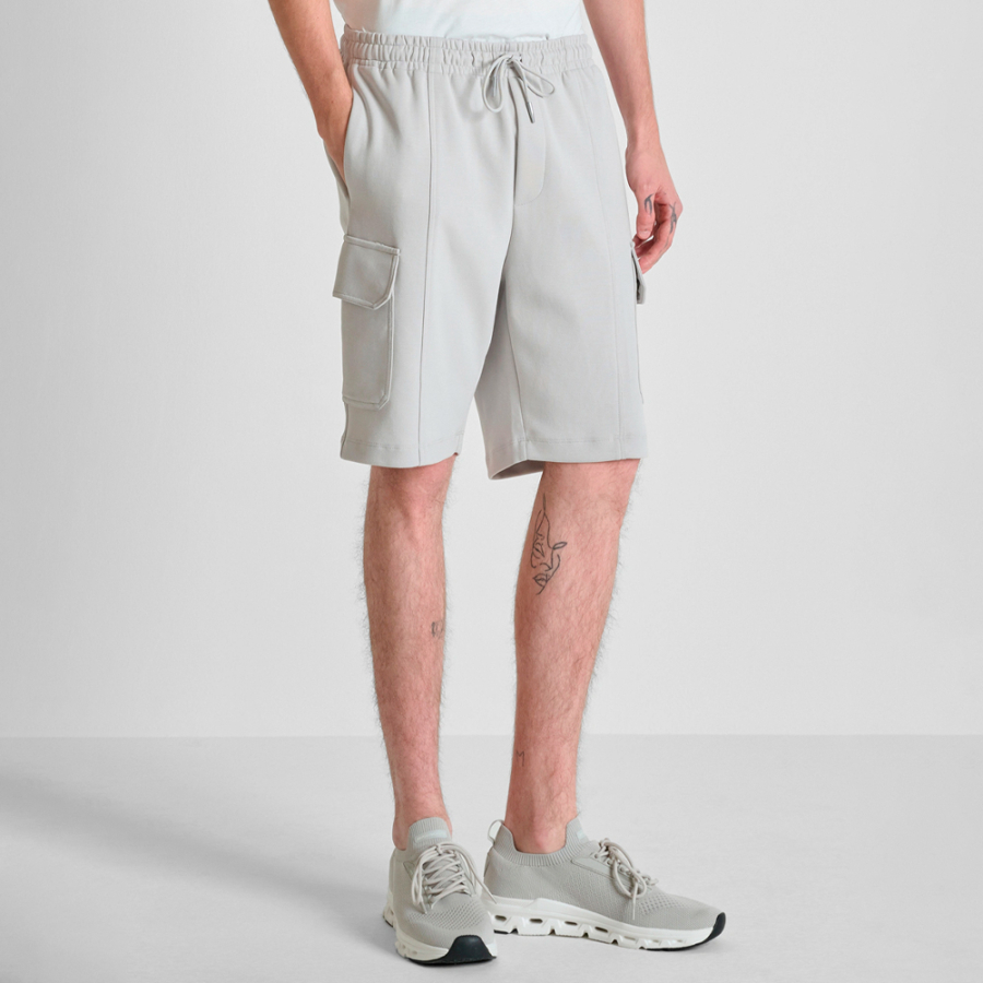 short-regular-fit-de-mezcla-de-algodon-con-bolsillos short-regular-fit-de-mezcla-de-algodon-con-bolsillos