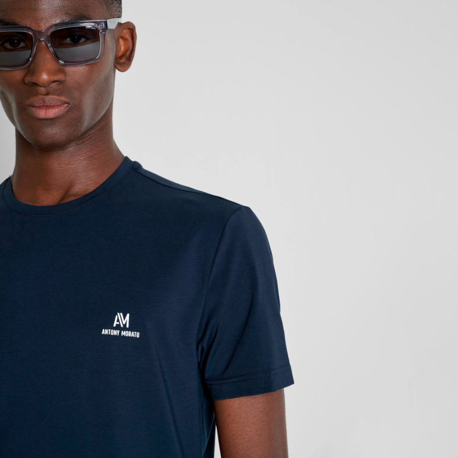 super-slim-fit-t-shirt-with-reflective-logo super-slim-fit-t-shirt-with-reflective-logo