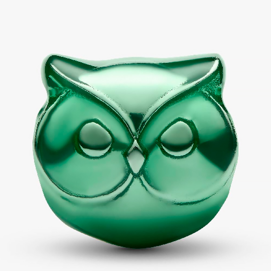 mini-hibou-vert-charm-794900c01 mini-hibou-vert-charm-794900c01