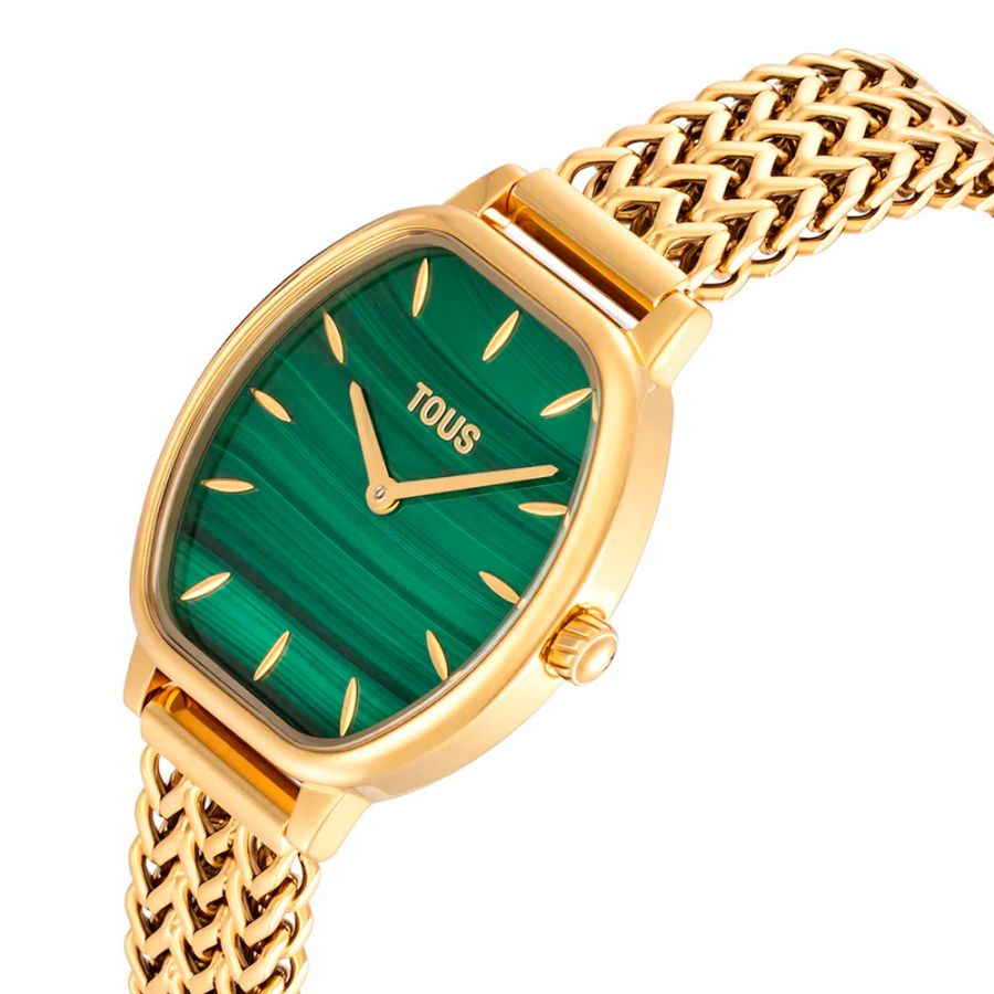 montre-analogique-osier-avec-bracelet-en-acier-plaque-or-et-malachite