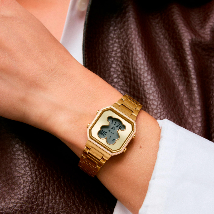 reloj-digital-con-brazalete-de-acero-dorado-y-circonitas-d-bear-mini reloj-digital-con-brazalete-de-acero-dorado-y-circonitas-d-bear-mini