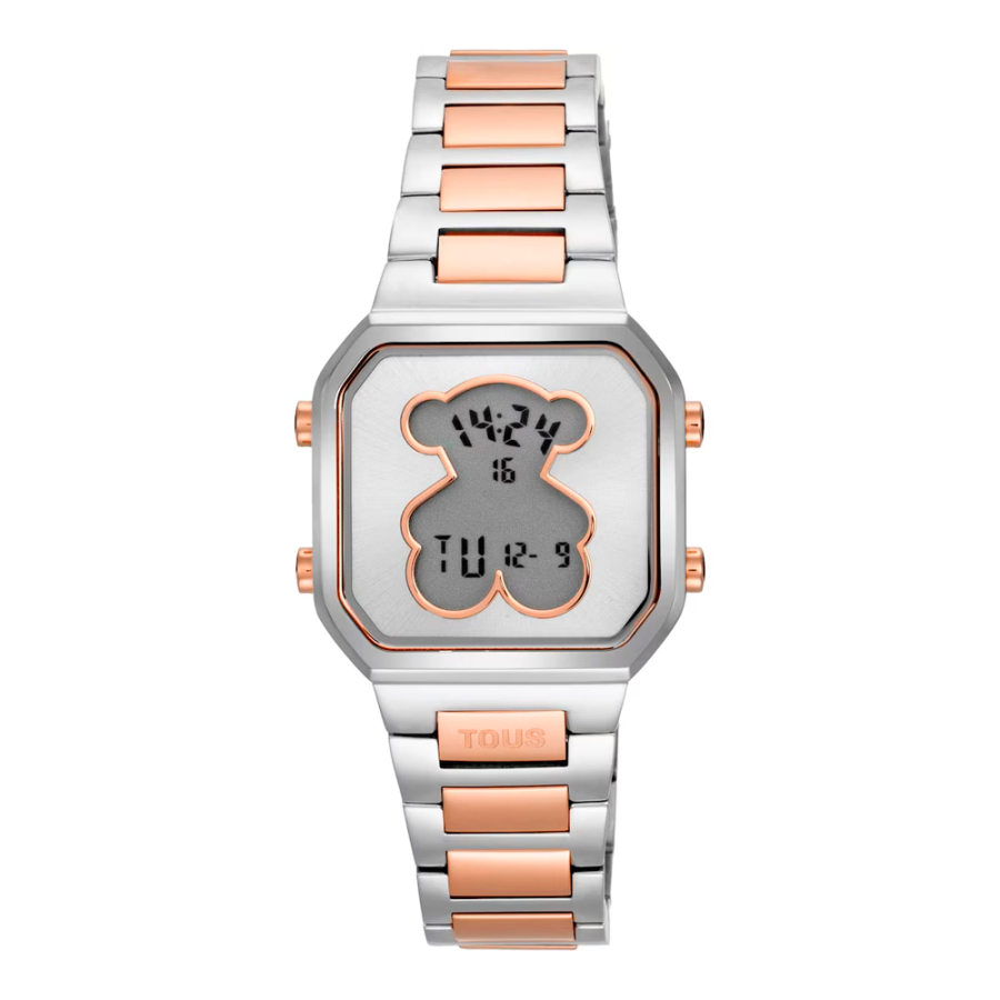 reloj-digital-con-brazalete-de-acero-bicolor-d-bear-mini