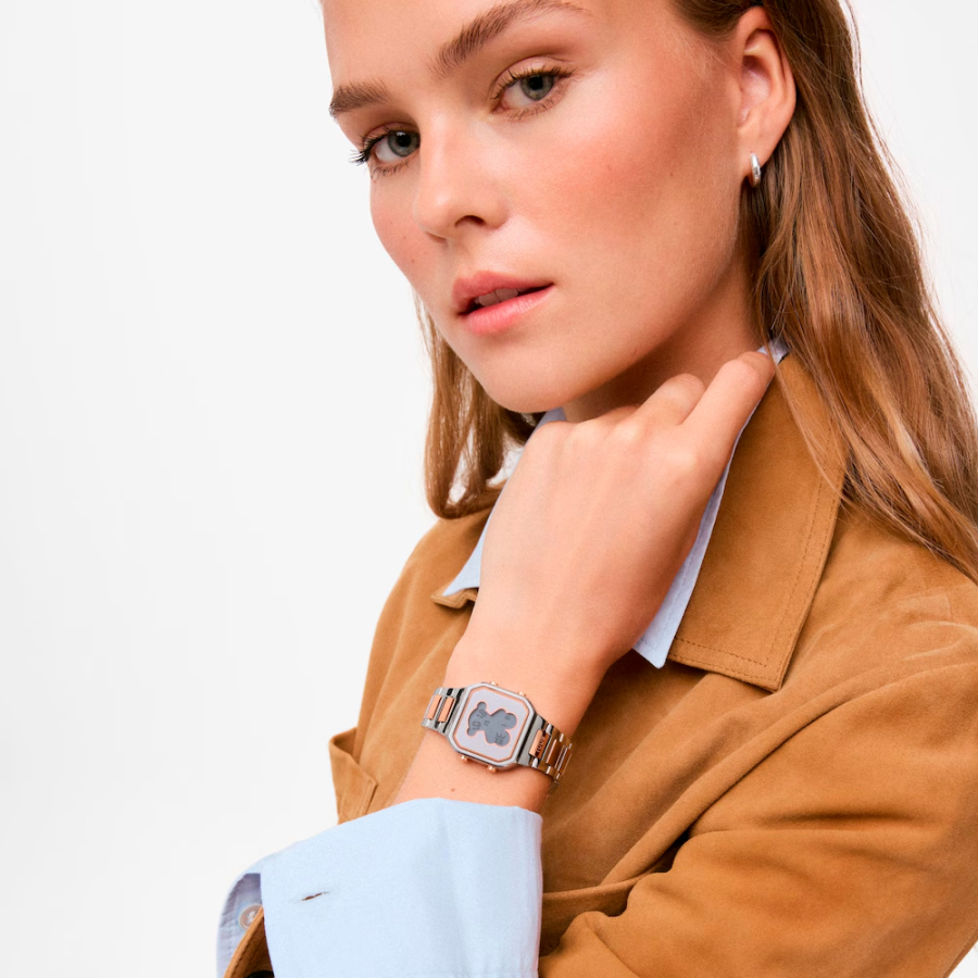 reloj-digital-con-brazalete-de-acero-bicolor-d-bear-mini