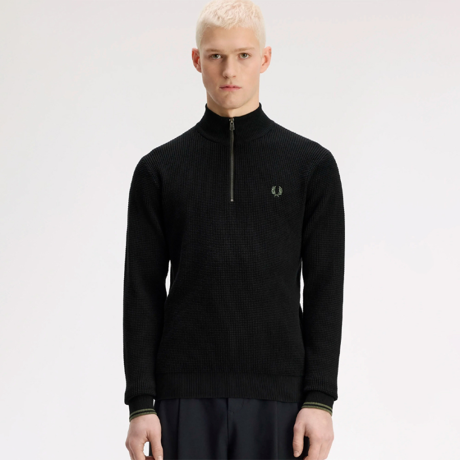 waffle-stitch-half-zip-jumper-sweater