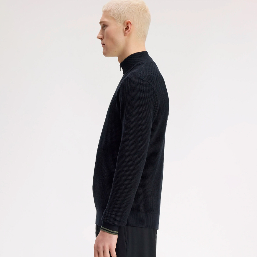 waffle-stitch-half-zip-jumper-sweater