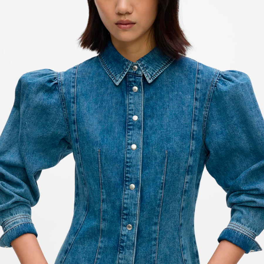 abito-in-denim-con-maniche-a-sbuffo abito-in-denim-con-maniche-a-sbuffo